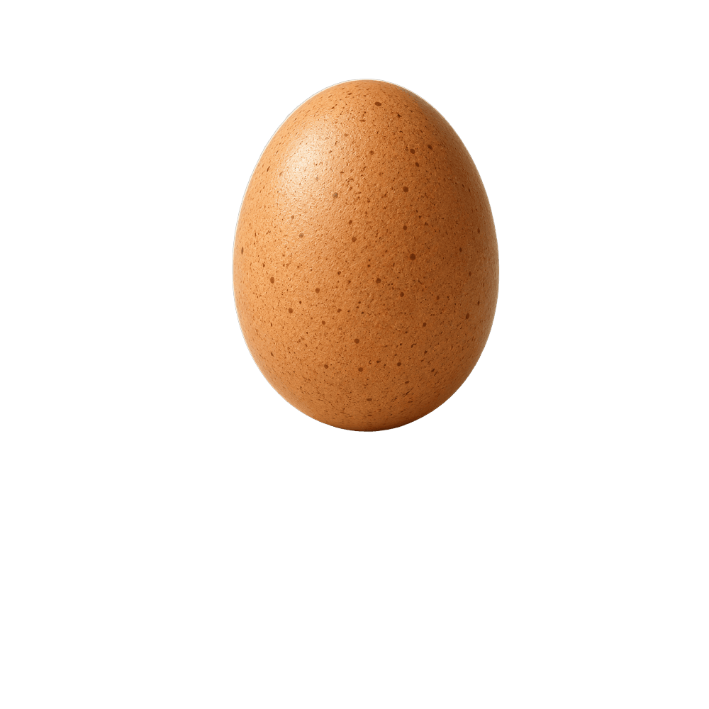 A soft-boiled egg that opens as you move towards it